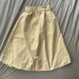 Lauren Winter Sage midi skirt, natural cotton denim, size small